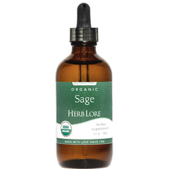 Herb Lore Sage Tincture - USDA Organic - Alcohol Free