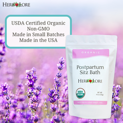 Herb Lore Postpartum Sitz Bath – USDA Organic - Soothing Herbal Care for Perineal Comfort