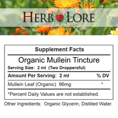 Mullein Tincture Supplement Facts